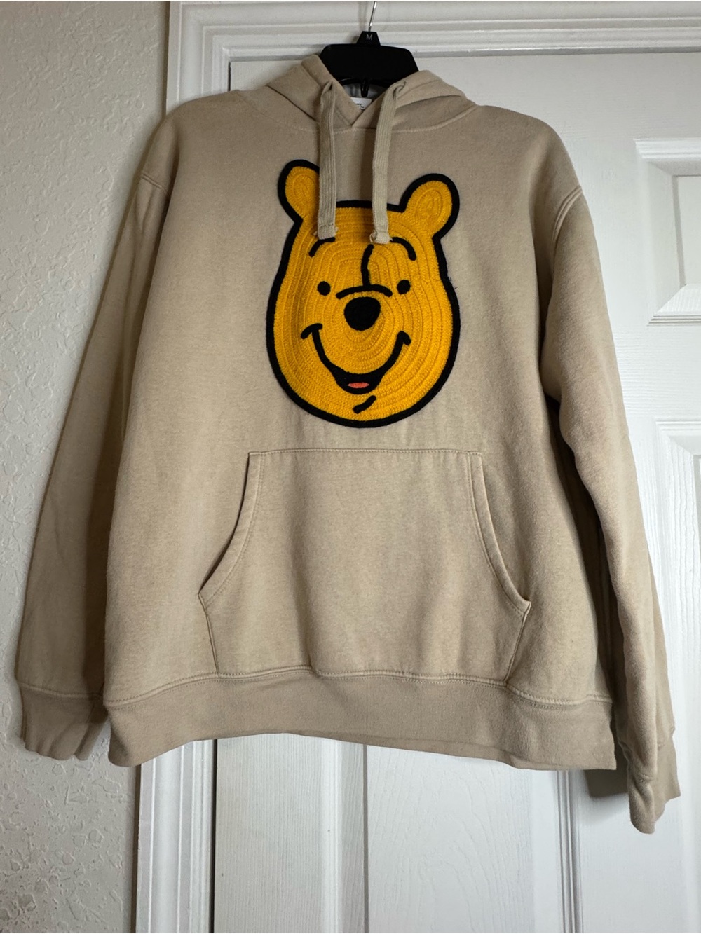 Disney Beige Pullover Hoodie with Yellow Winnie the Pooh Patch
